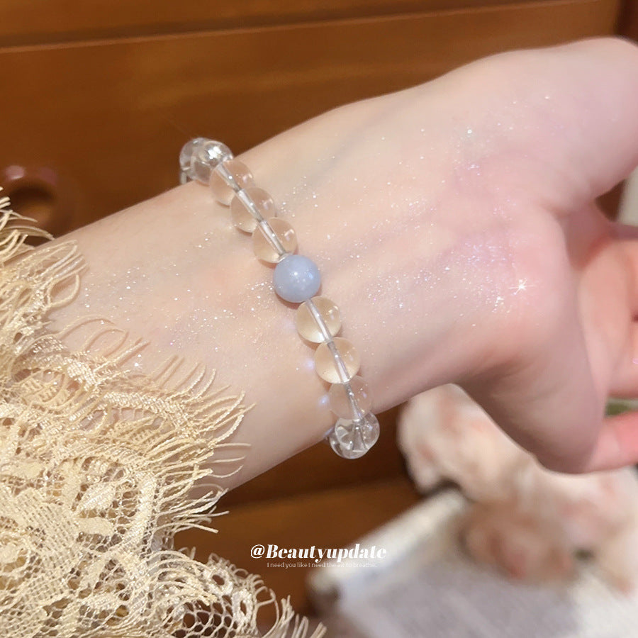 A廠【HB4816】新中式水晶石頭串珠手鍊清新甜美小眾高級感手串手環百搭手飾
 25.10-5