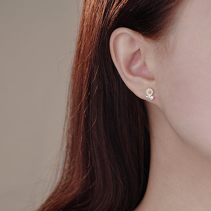 D廠【YC3104N】原創S999足銀葵之韻套裝簡約甜美小眾田園風氣質鎖骨鏈 25.02-2