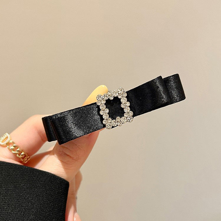 C廠【Q3】閃鑽方扣蝴蝶結髮夾女輕奢氣質髮卡2026全新側邊夾瀏海夾高階頭飾
 26.04-3