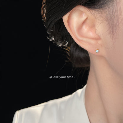 A廠【1000】迷你版！小巧簡約時尚通勤學生款鋯石珍珠小耳環銀針新耳飾
 25.08-5