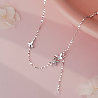 E廠【YC5115SL】S925純銀清新蝴蝶結流蘇手鍊甜美風可愛百搭氣質休閒小眾手飾
 25.10-5