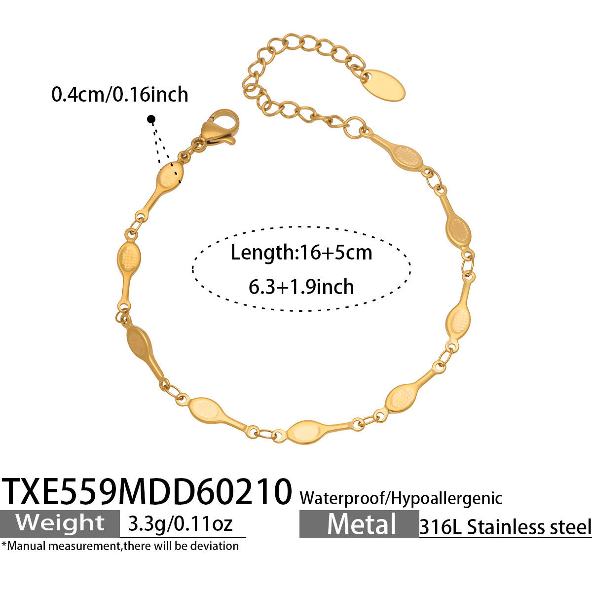 B廠【TXP559】歐美風時尚多巴胺撞色鎖骨項鍊手鍊不鏽鋼滴油材質簡約個性設計感
 26.03-2