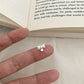 F廠【DQ11501E】足銀999小眾設計感蝴蝶結愛心耳環女精緻甜美螺絲擰純銀耳飾 25.05-5