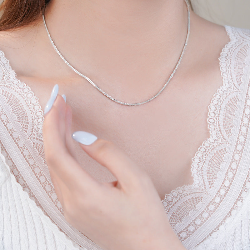 D廠【YC0671N】S925純銀波光粼粼滿天星項鍊輕奢百搭簡約時尚氣質鎖骨鏈
 25.10-3