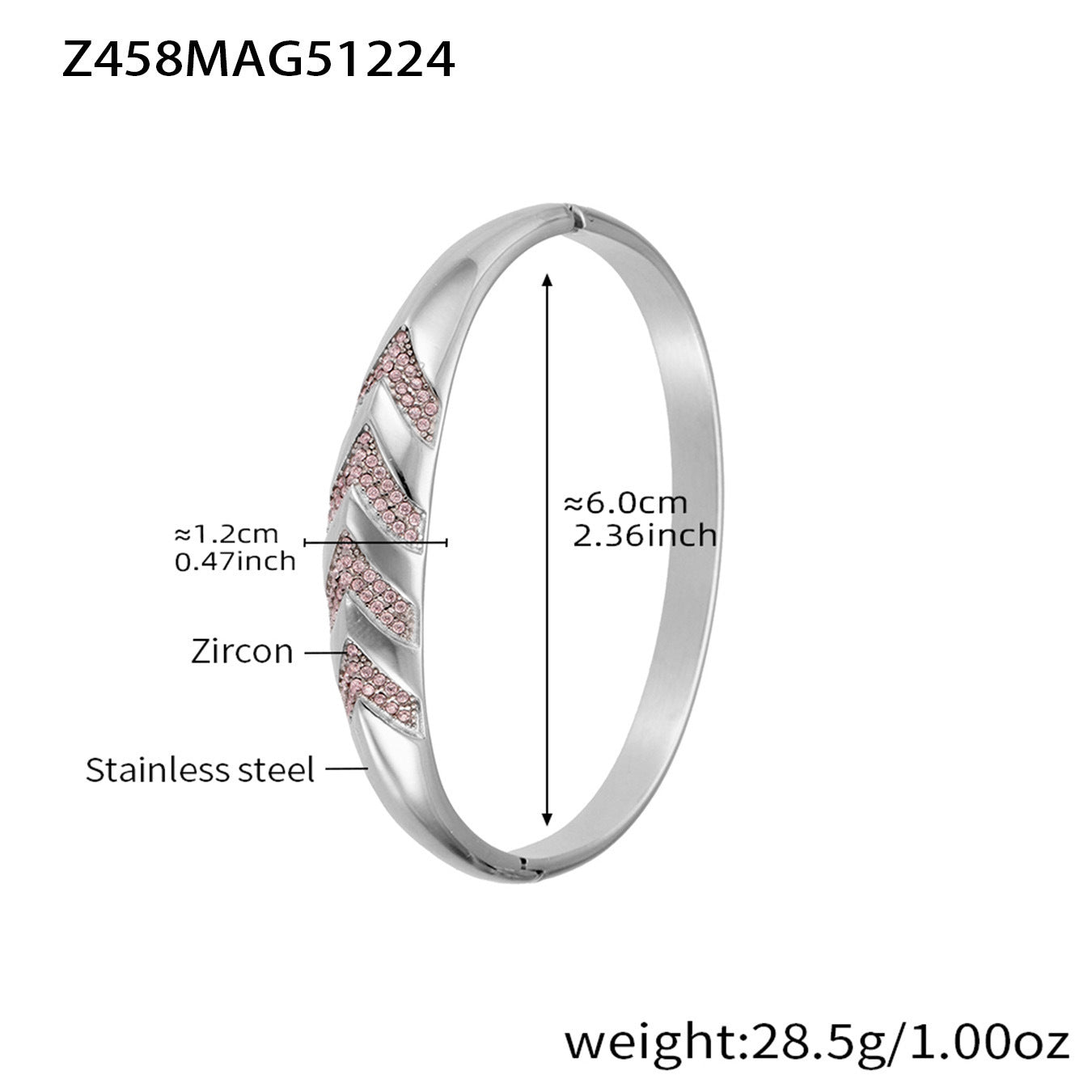 B廠【Z086】不鏽鋼5A鋯石幾何形手鐲鍍18k真金多手環組合 跨國時尚百搭首飾
 26.01-1
