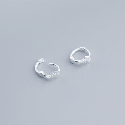 E廠【XDQ10416E】小巧氣質S925純銀魚骨耳扣女簡約冷淡風耳環幾何百搭耳飾潮
 26.06-4