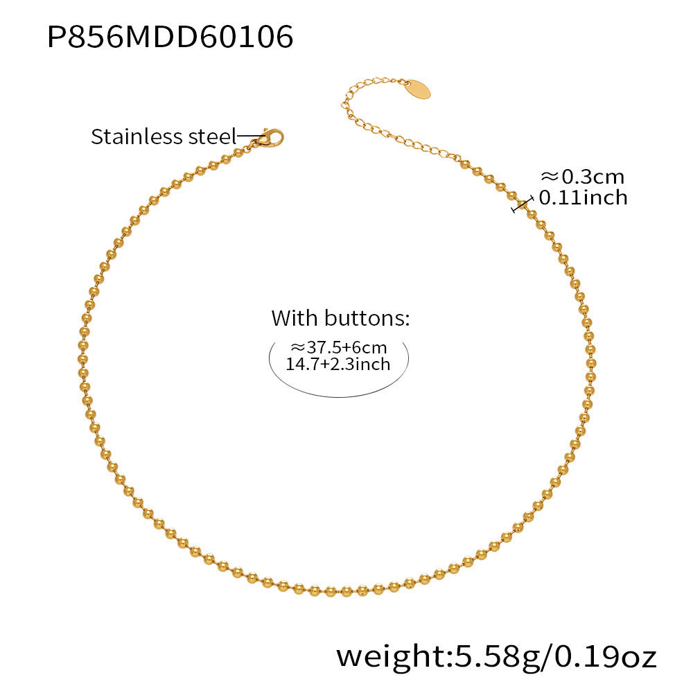 B廠【P715】欧美跨境小众ins方牌滴油吊坠双层叠戴项链不锈钢镀18k真金不掉色
 26.01-2