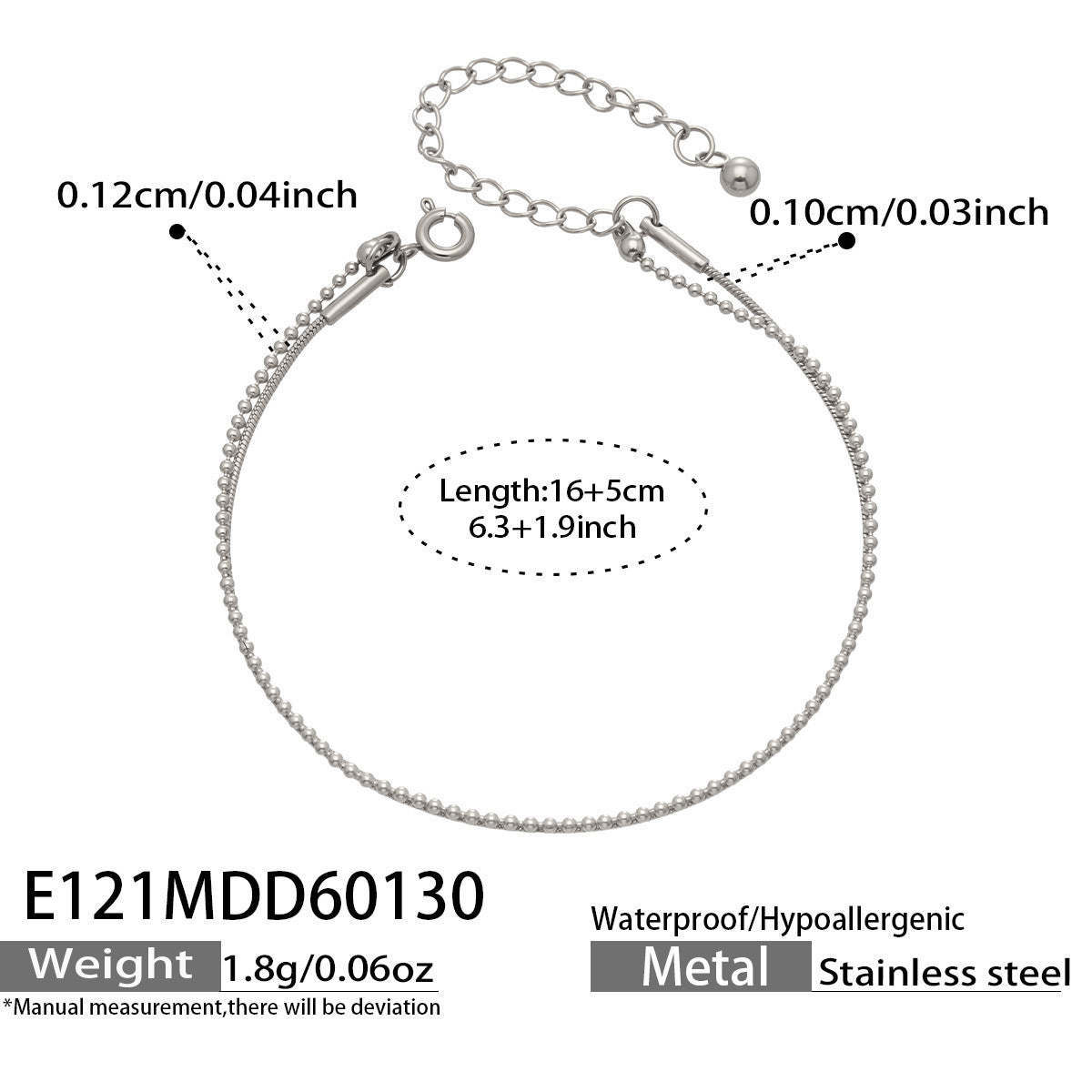 B廠【E121】歐美風不銹鋼S鏈方蛇鏈手鍊雙層疊戴chic時尚輕奢百搭個性手飾女
 26.02-1