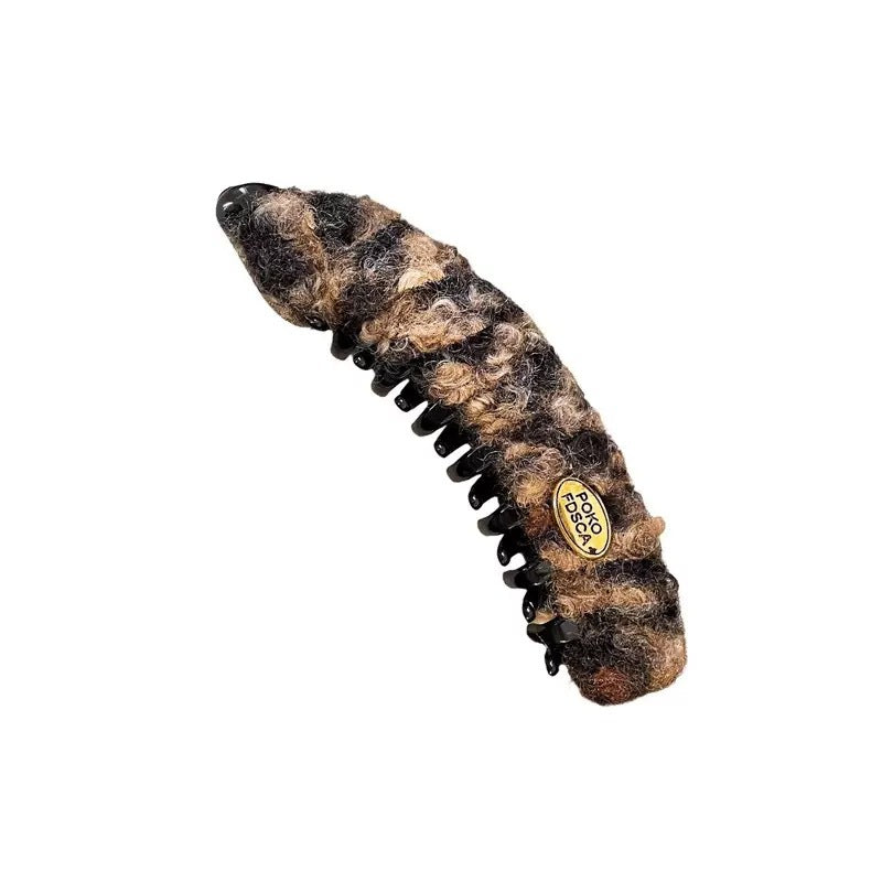 C廠【P57】美拉德毛絨香蕉夾秋冬高級感大號豎夾2025新款百搭時尚馬尾夾頭飾
 25.12-2「C廠-單筆結帳需滿，NT$500出貨(不含運費)」