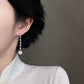 F廠【DQ10005E】法式優雅長款流蘇仿珍珠耳環女S925銀超閃水滴鋯石名媛風耳飾 25.08-3