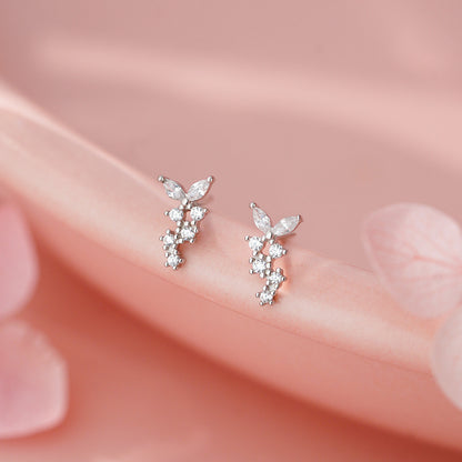 E廠【YC4057E】純銀S925滿鑽蝴蝶耳環輕奢微鑲輕奢新款小眾高級感清新耳飾
 25.11-2