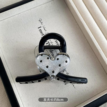 C廠【X501】高級感精緻波點抓夾女2026全新中型髮夾氣質半紮髮夾子鯊魚夾頭飾
 26.06-4