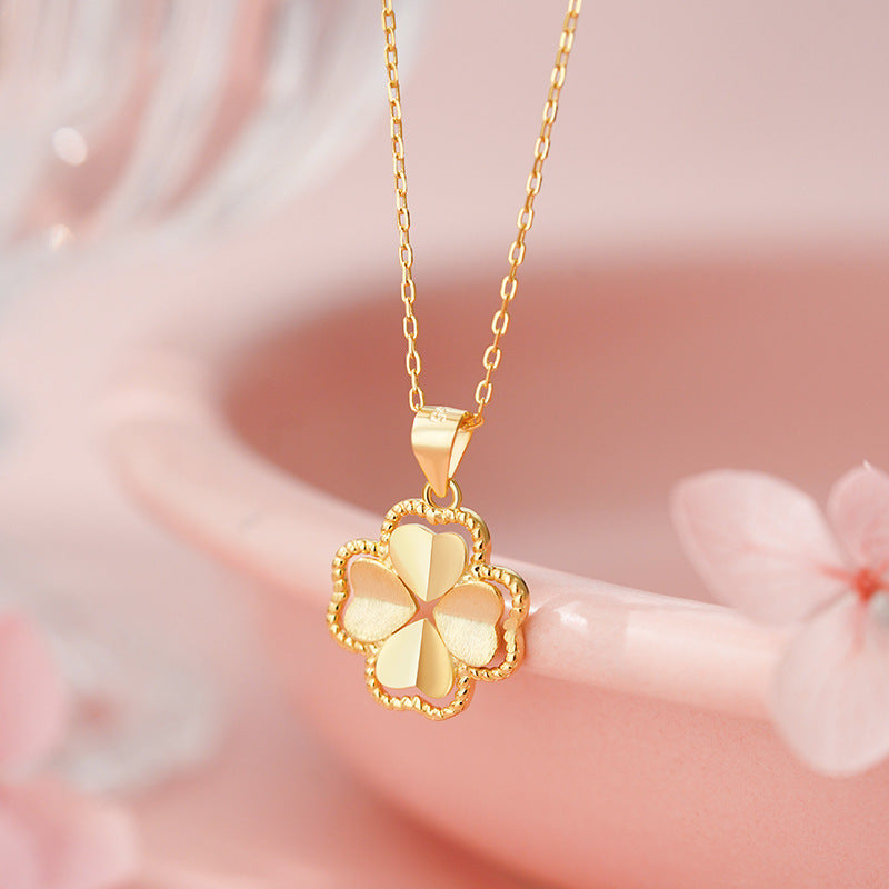 D廠【YC2347N】純銀S925幸運四葉草項鍊輕奢質感文藝唯美氣質溫柔復古鎖骨鏈
 25.11-3