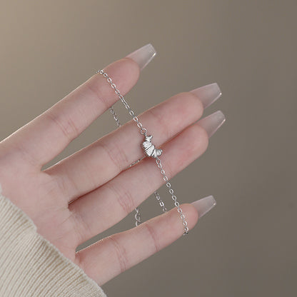 D廠【YC5145SL】S925純銀牛角包手鍊可愛童趣爆款小眾獨特設計感清新手飾 25.02-2