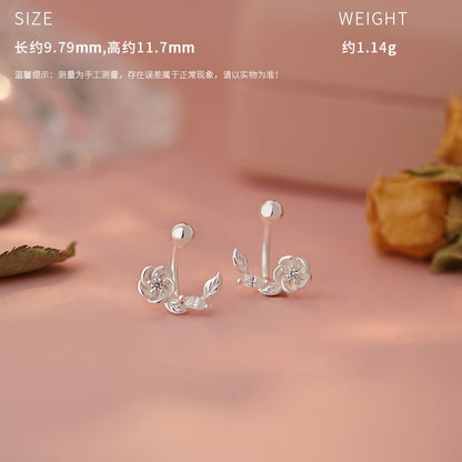 D廠【YC1349N】原創S999足銀典雅花之靈語套裝女清新獨特設計甜美耳飾 25.04-1