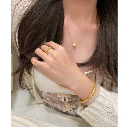 E廠【DQ0068N】S925純銀金枝玉葉麥穗排鑽項鍊女中古風高級感路路通鎖骨鏈潮
 25.09-1