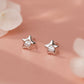 E廠【YC3484E】S999足銀星星鋯石耳環小巧精緻創意簡約甜美睡覺免摘耳飾
 25.10-5