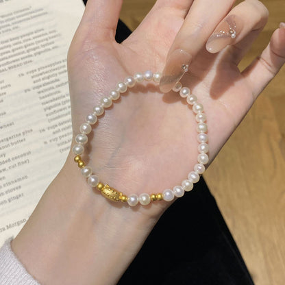 E廠【DQ0089S】萌寵法棍貓淡水珍珠手串女S925純銀精緻時尚可愛貓咪手飾
 25.10-4