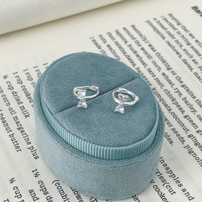 E廠【XDQ11182E】甜美ins風超閃蝴蝶結耳環女S925純銀精緻設計感耳環迷你耳飾
 25.12-1