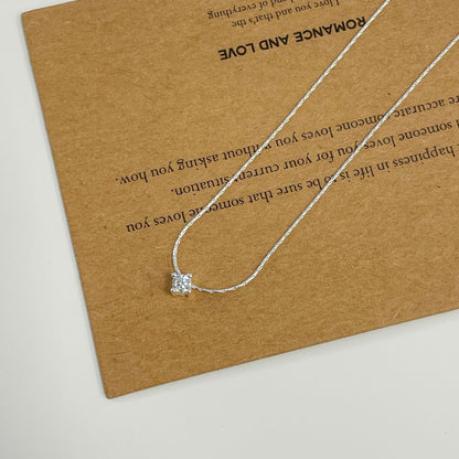 E廠【XDQ2033N】S925純銀輕奢簡約鑽項鍊女迷你鋯石高級感百搭鎖骨鏈
 25.11-4