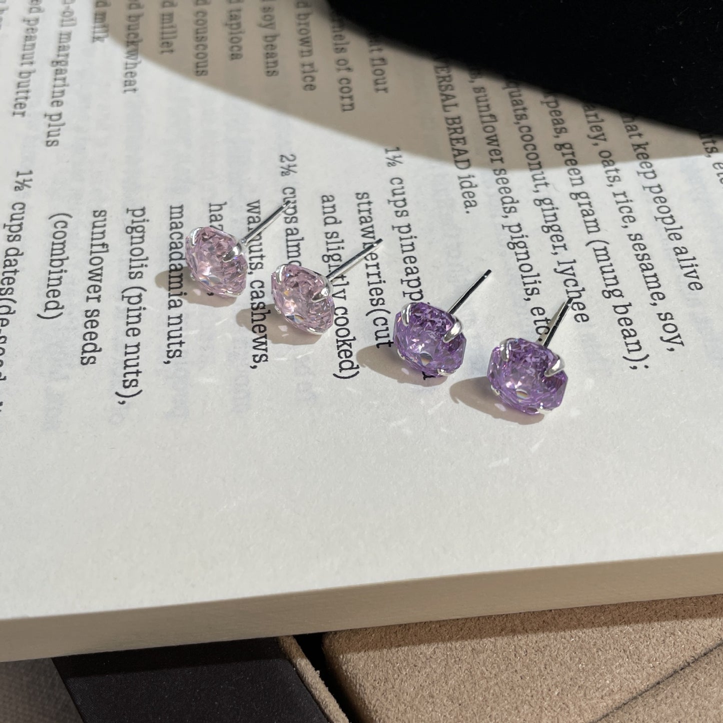 F廠【DQ10522E】S925純銀8mm爆閃千禧玫瑰切耳環女精緻百搭耳骨釘高級感耳飾
 25.09-1