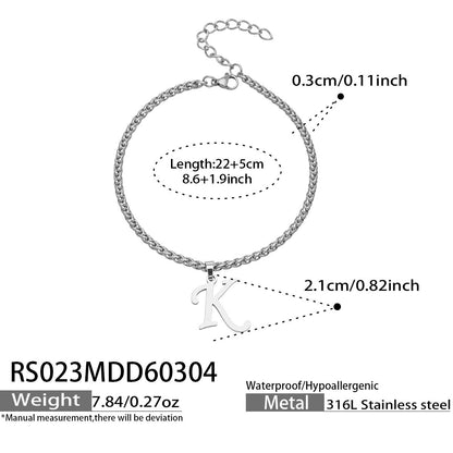 B廠【RS023】ins小眾時尚設計新款26字吊墜腳鍊不銹鋼材質歐美個性簡約腳飾
 26.03-2