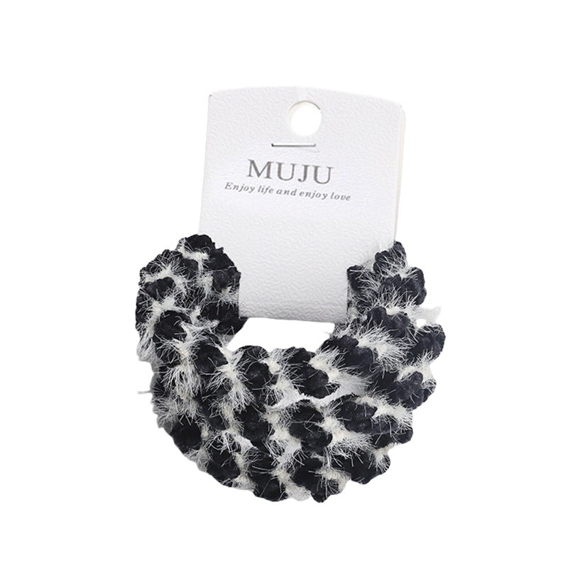 D廠【B494】秋冬毛絨髮繩3條卡裝皮筋新款髮飾韓版高彈性頭繩髮飾高馬尾髮圈
 25.11-1「D廠-單筆結帳需滿，NT$600出貨(不含運費)」