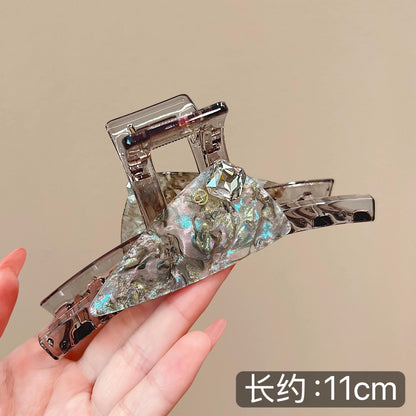 C廠【X388】醋酸三角抓夾女輕奢閃鑽半紮髮鯊魚夾高級感頭髮髮夾2026新款髮飾
 26.06-1「C廠-單筆結帳需滿，NT$500出貨(不含運費)」