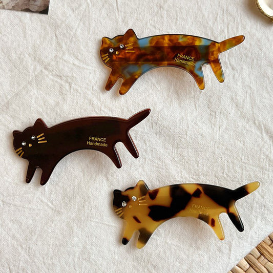 C廠【P114】日韓醋酸卡通貓咪髮夾女高級感新款側邊夾前額碎髮小夾子頭飾髮飾
 26.04-3