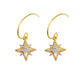 C廠【7066】時尚高級感輕奢風簡約通勤微鑲鋯石芒星耳飾新款爆款飾品
 25.11-2