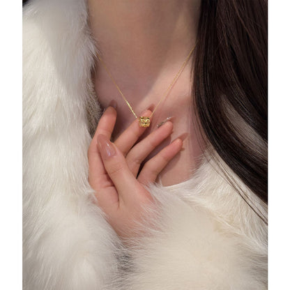 E廠【XDQ0121N】925純銀四葉草路通項鍊女輕奢高級感小蠻腰玉髓鎖骨鏈首飾
 26.03-1