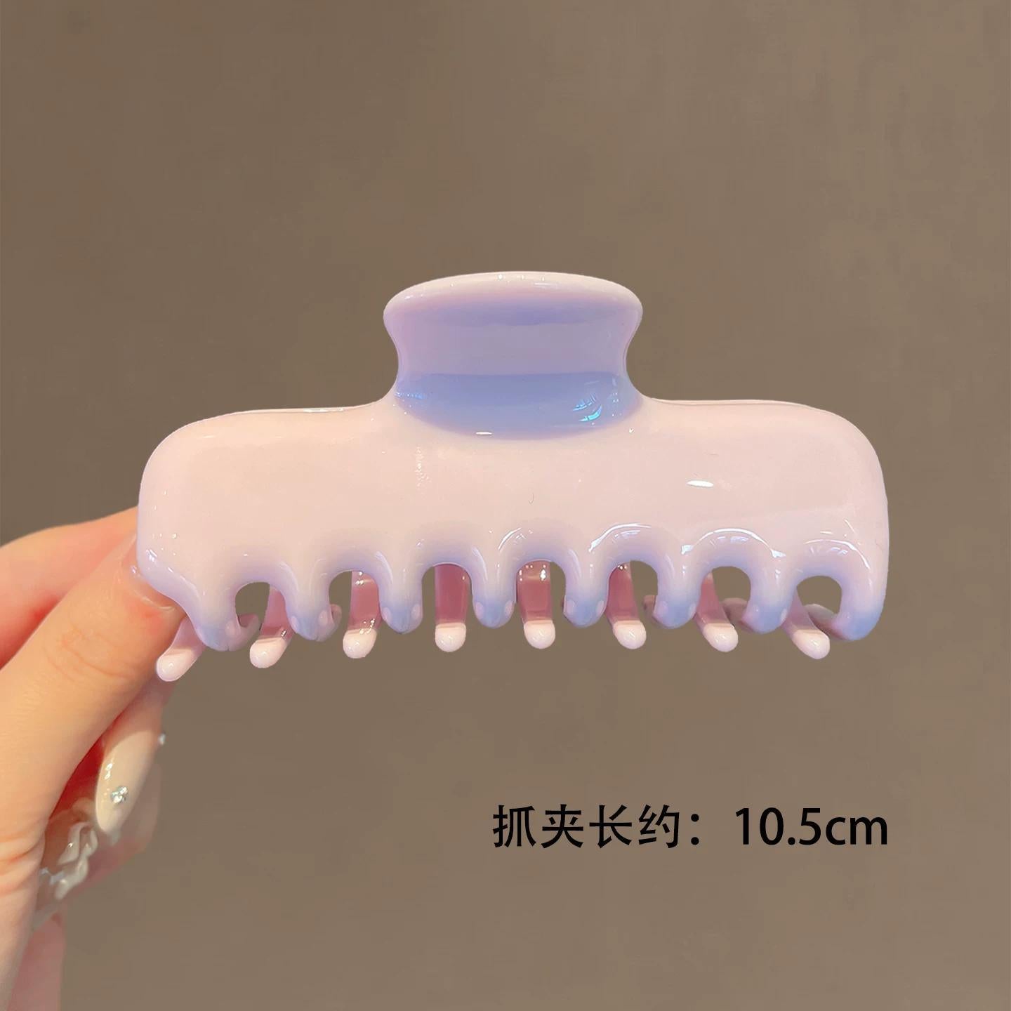 C廠【X274】馬卡龍純色抓夾簡約清新大號盤髮鯊魚夾日常百搭氣質品質醋酸髮飾
 26.05-2「C廠-單筆結帳需滿，NT$500出貨(不含運費)」