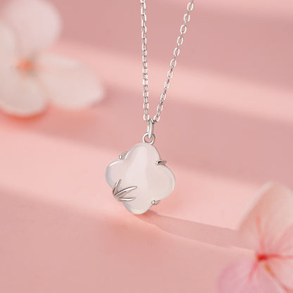 D廠【YC2295N】純銀S925四葉草項鍊清透個性中式國風溫柔精緻小眾鎖骨鏈跨境
 25.11-4