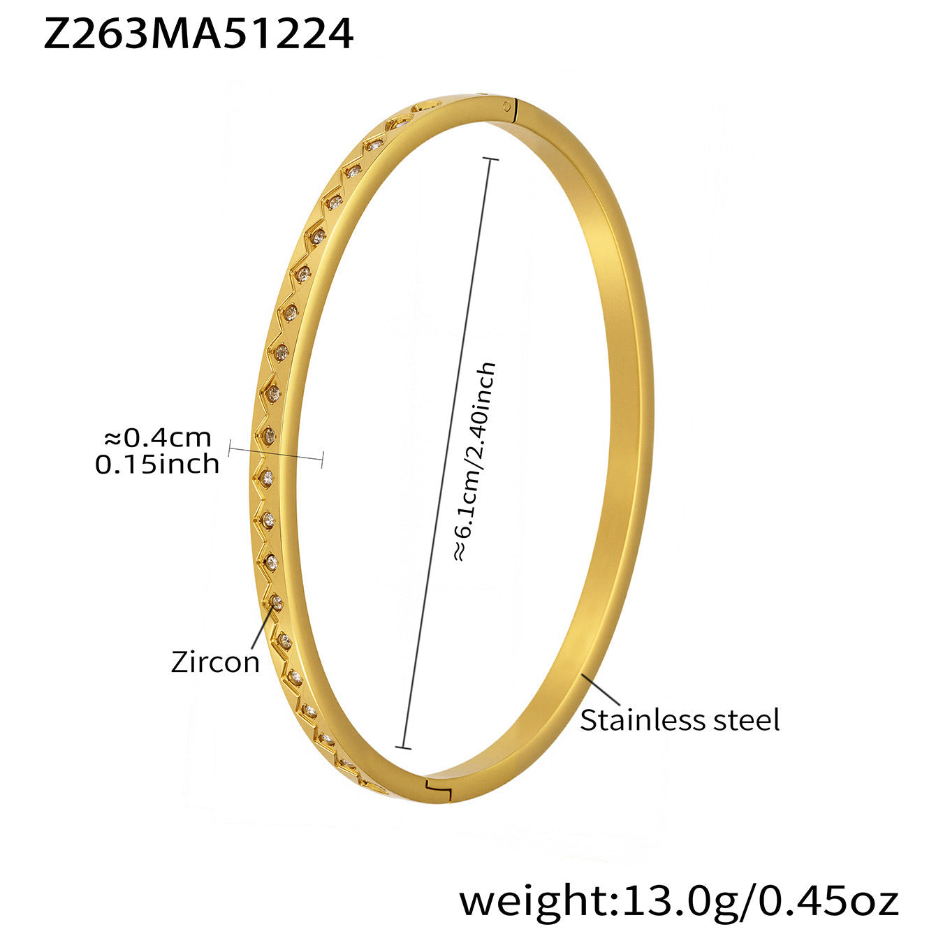 B廠【Z086】不鏽鋼5A鋯石幾何形手鐲鍍18k真金多手環組合 跨國時尚百搭首飾
 26.01-1