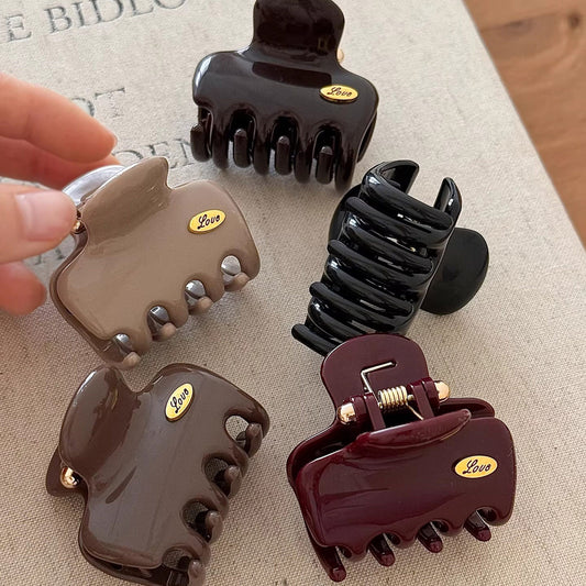 C廠【Y1048】韓係金標頭髮抓夾女高級感小號髮夾後腦勺半紮髮鯊魚夾公主頭飾飾
 26.01-1