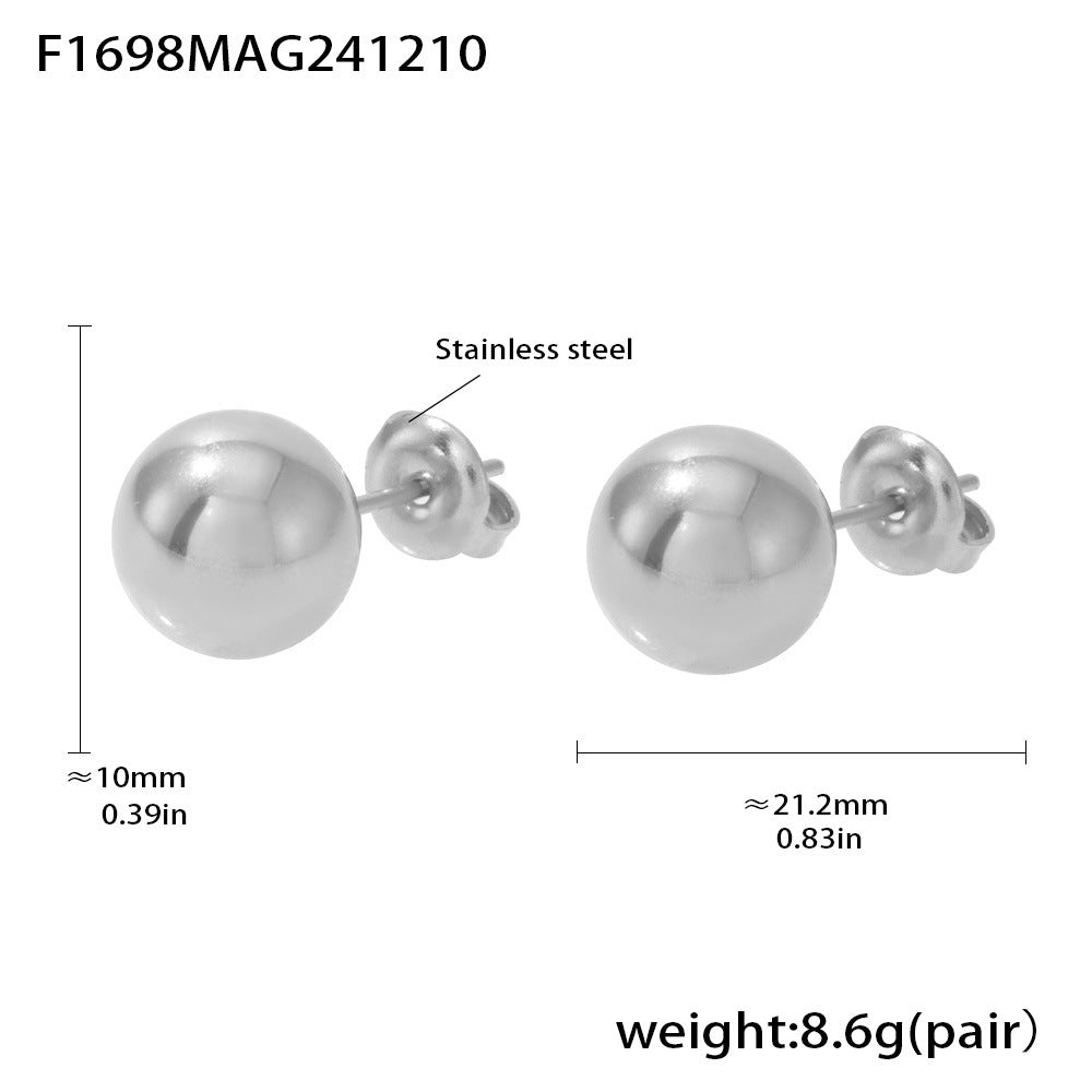 B廠【F1698】ins不銹鋼空心C型耳環時尚個性氣質百搭耳環小眾輕奢耳飾女 25.01-3