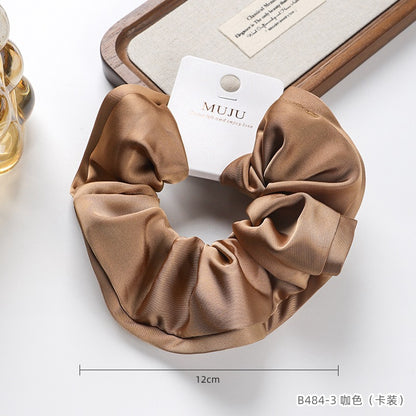 C廠【B484】卡片裝髮圈法式高級感大腸圈髮繩超大花苞緞面頭繩皮筋木耳邊髮飾
 25.10-5「C廠-單筆結帳需滿，NT$500出貨(不含運費)」