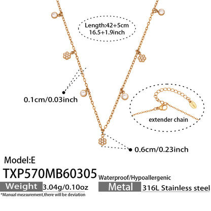 B廠【TXP570】歐美時尚新款小號8字花滿鑽5A鋯石設計DIY多配件項鍊手鍊組合套
 26.03-2