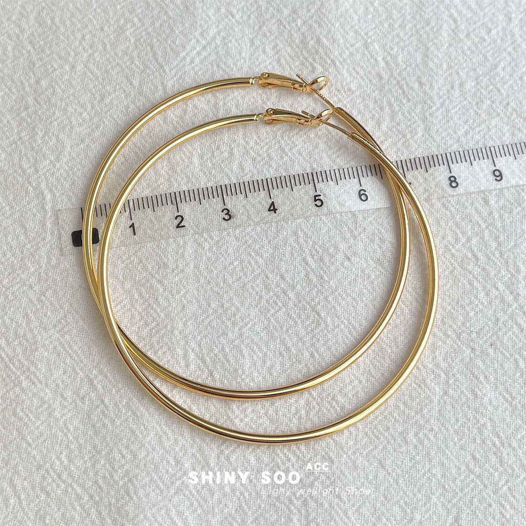 A廠【7120】極簡主義時尚高級感簡約圓大耳環個性小眾ins冷淡風耳飾女
 25.11-3