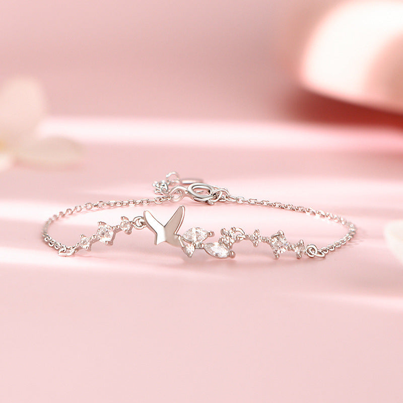 E廠【YC4368SL】S999足銀韓風蝴蝶手鍊女輕奢時尚新款甜美精美清新手飾
 25.10-4