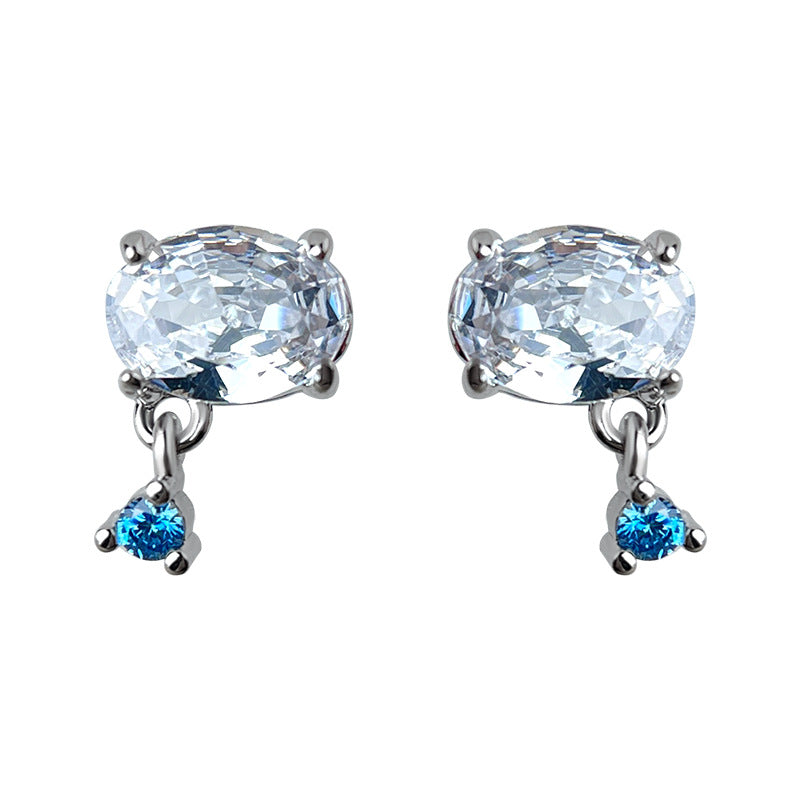 A廠【7080】小巧簡約迷你版微鑲鋯石925銀針新款通勤學生百搭耳環女
 25.11-3