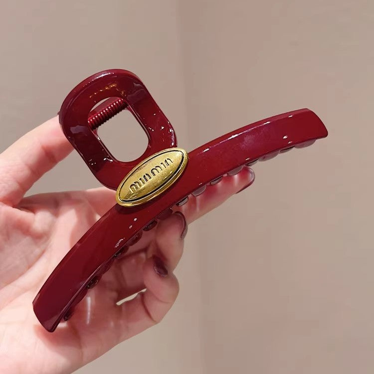 C廠【Y1020】安可拉紅大號抓夾女2024新款高級感髮夾後腦勺高端氣質鯊魚夾頭飾
 26.01-1