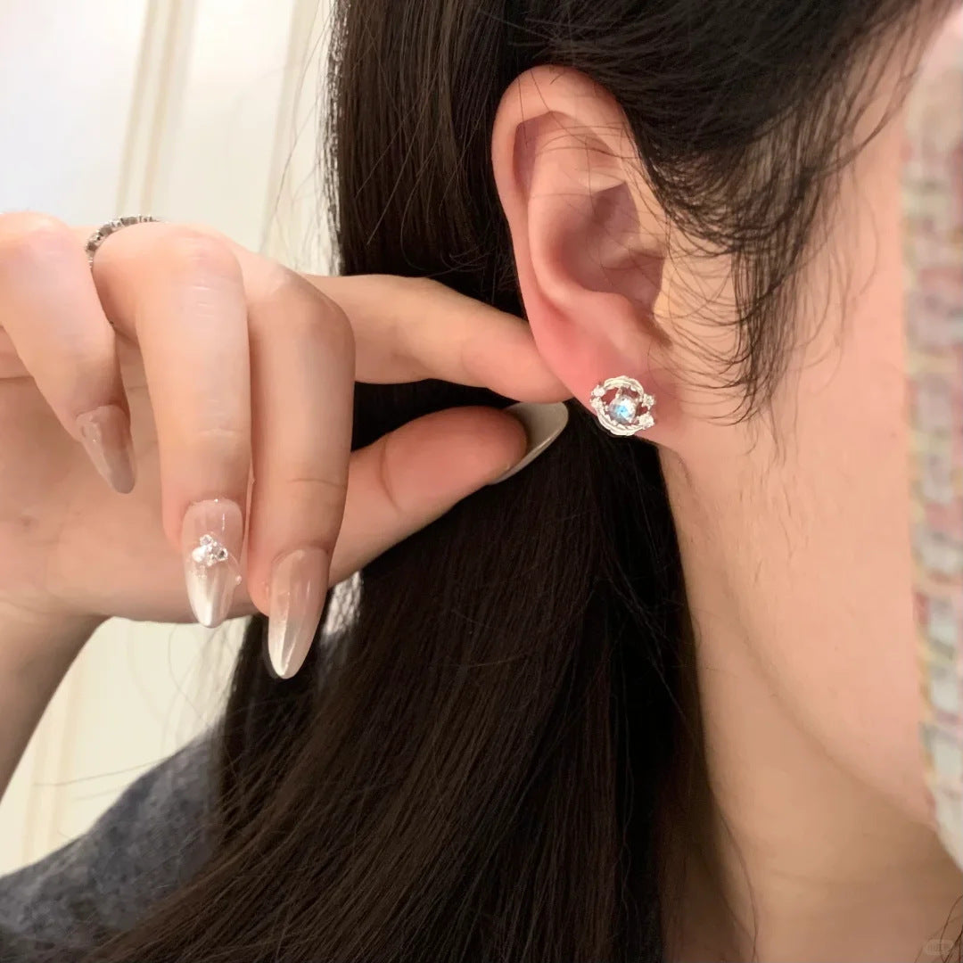 E廠【XDQ11478E】S999純銀小眾設計羽你相伴耳環女輕奢氣質羽毛彩鋯百搭耳飾品
 26.09-3