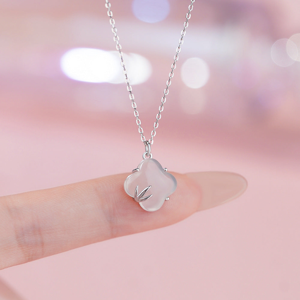 D廠【YC2295N】純銀S925四葉草項鍊清透個性中式國風溫柔精緻小眾鎖骨鏈跨境
 25.11-4