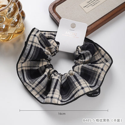 C廠【B485】高級感小蠻腰大腸髮圈卡裝髮飾格子豹紋頭繩法式超大馬尾皮筋髮繩
 25.10-5「C廠-單筆結帳需滿，NT$500出貨(不含運費)」