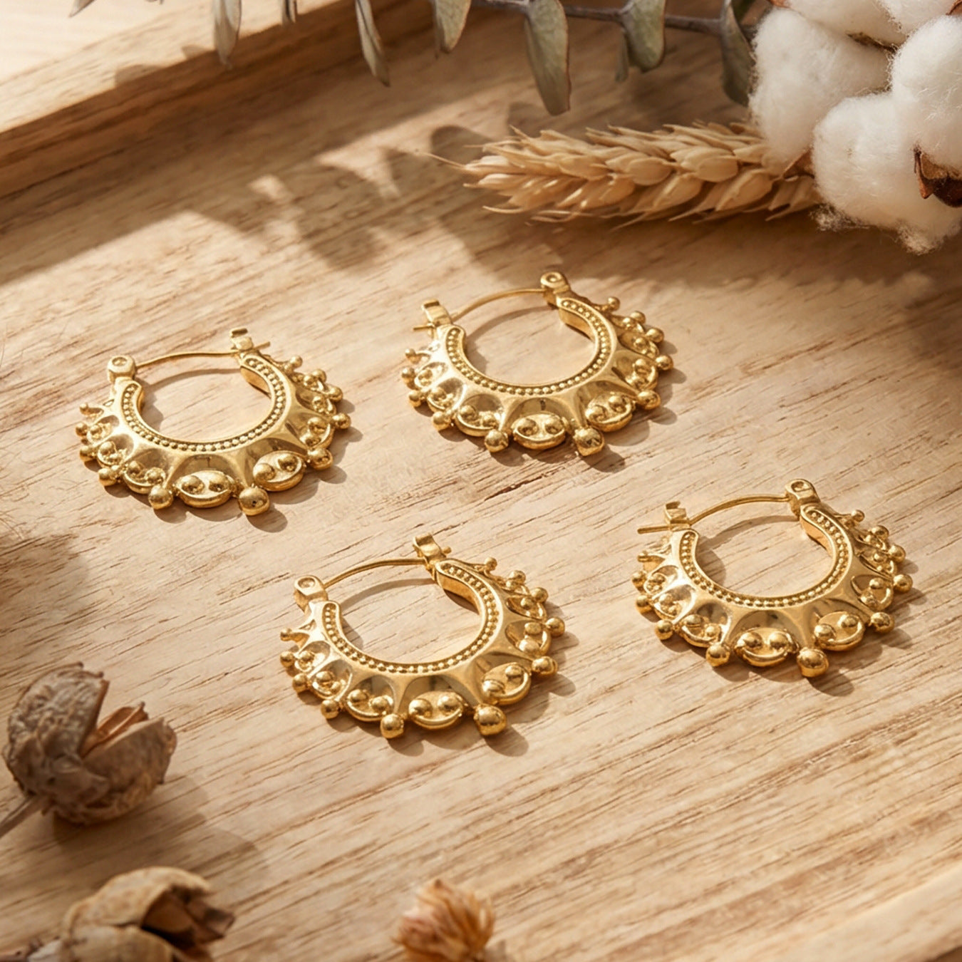 B廠【F944】歐美Marka質感重工金屬齒輪流行耳環小眾設計不鏽鋼耳飾鍍18k真金
 26.01-4