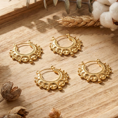 B廠【F944】歐美Marka質感重工金屬齒輪流行耳環小眾設計不鏽鋼耳飾鍍18k真金
 26.01-4