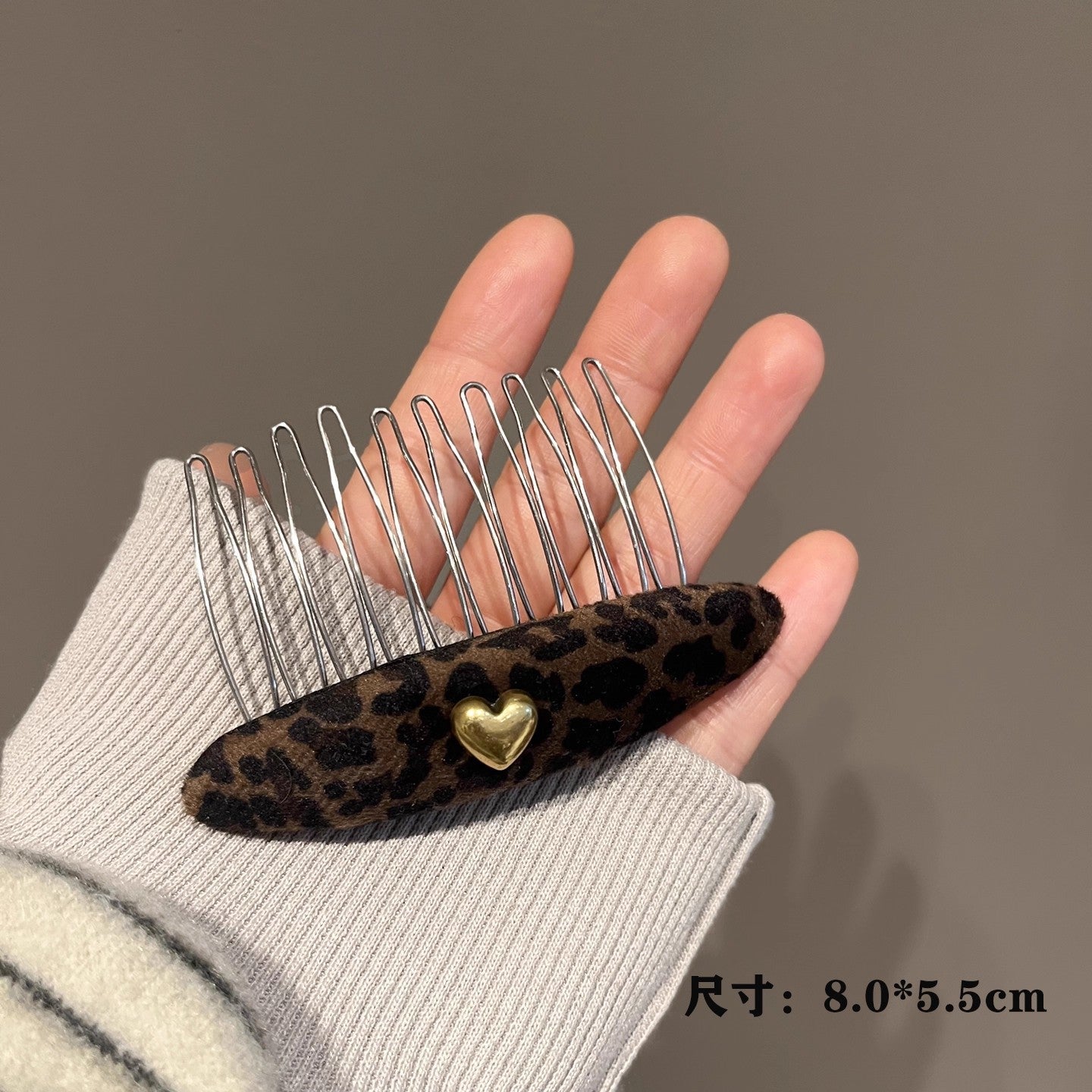 C廠【Y980】韓系復古豹紋髮夾時尚百搭氣質插梳秋冬新款側邊夾髮卡日常頂夾女
 25.12-4「C廠-單筆結帳需滿，NT$500出貨(不含運費)」