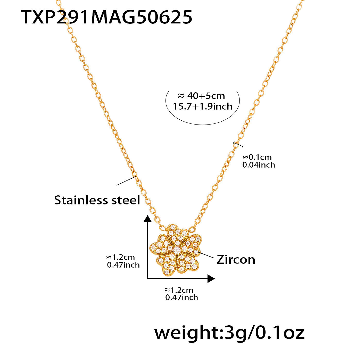 B廠【TXP291】超閃滿鑽愛心小花鎖骨項鍊手鍊組5A鋯石不銹鋼18k鍍真金 25.07-1