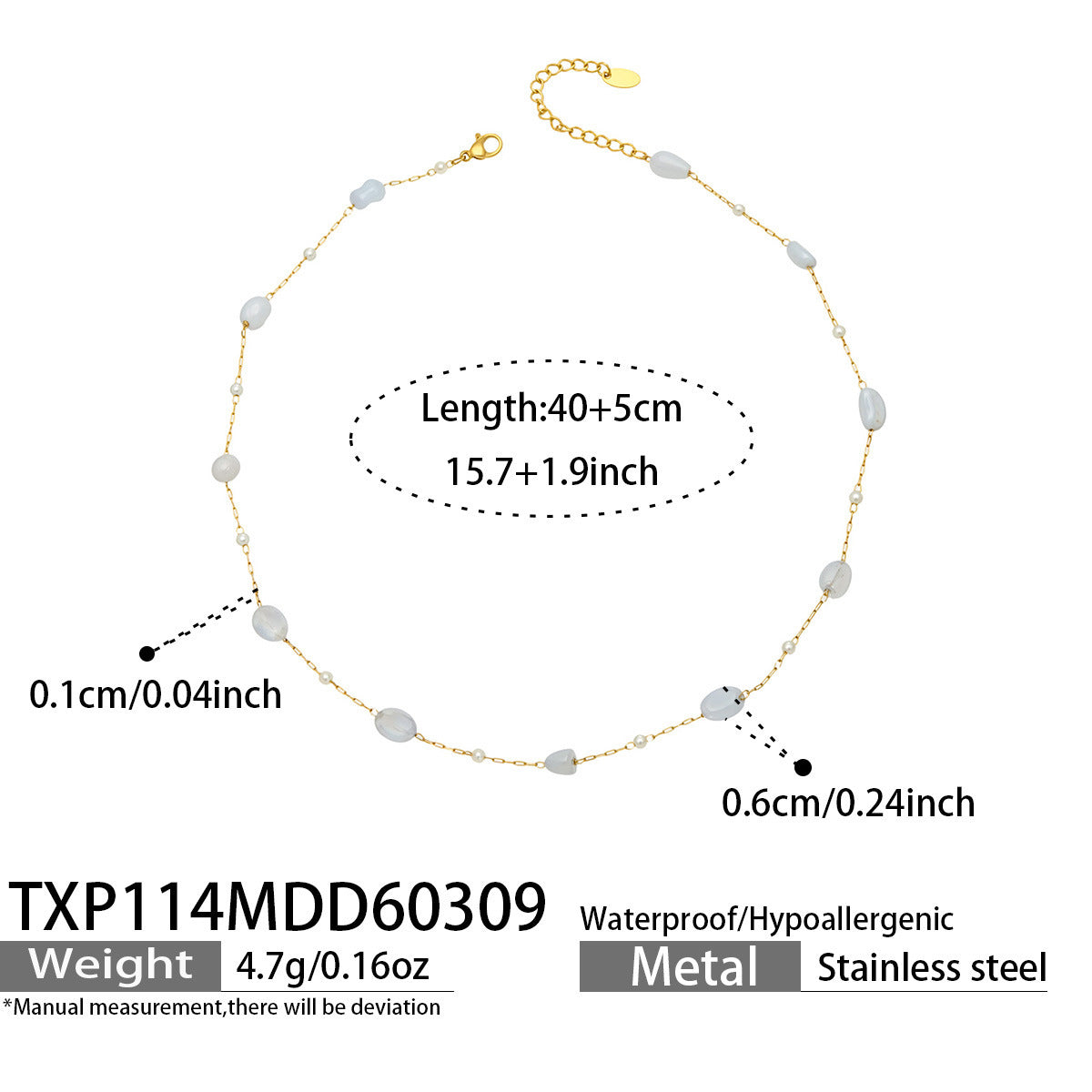 B廠【TXP114】多巴胺彩色小方塊碎石手工製作串珠項鍊手鍊套裝歐美簡約時尚飾品
 26.03-3